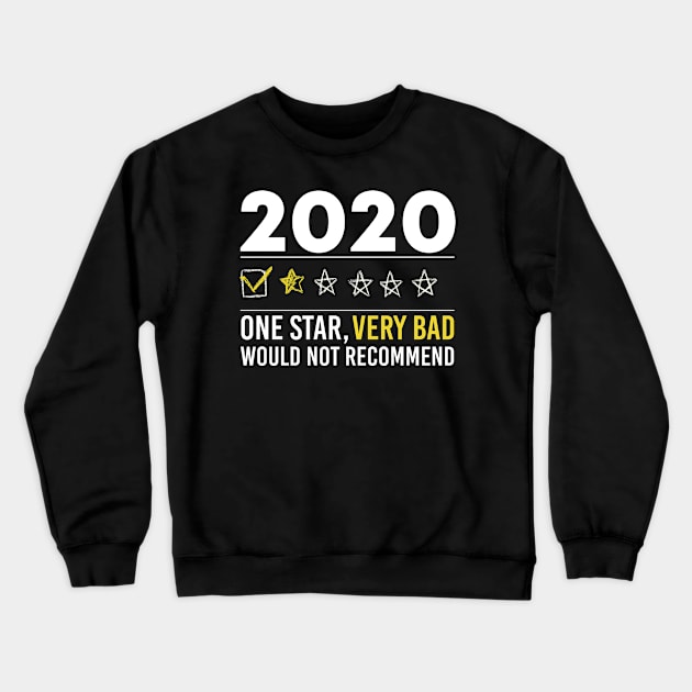 Would Not Recommend 2020 One Star Review Crewneck Sweatshirt by potch94